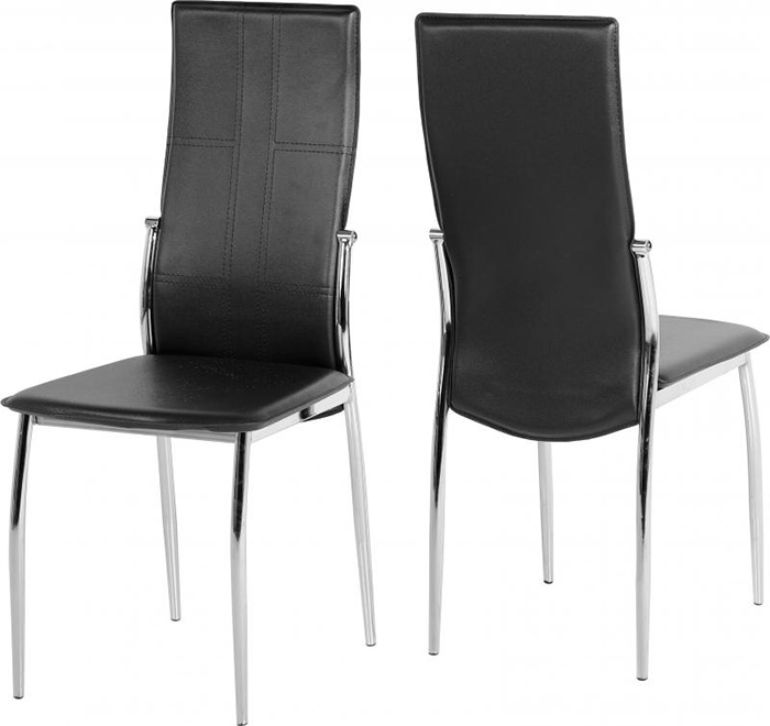 Berkley Chair in Black Faux Leather